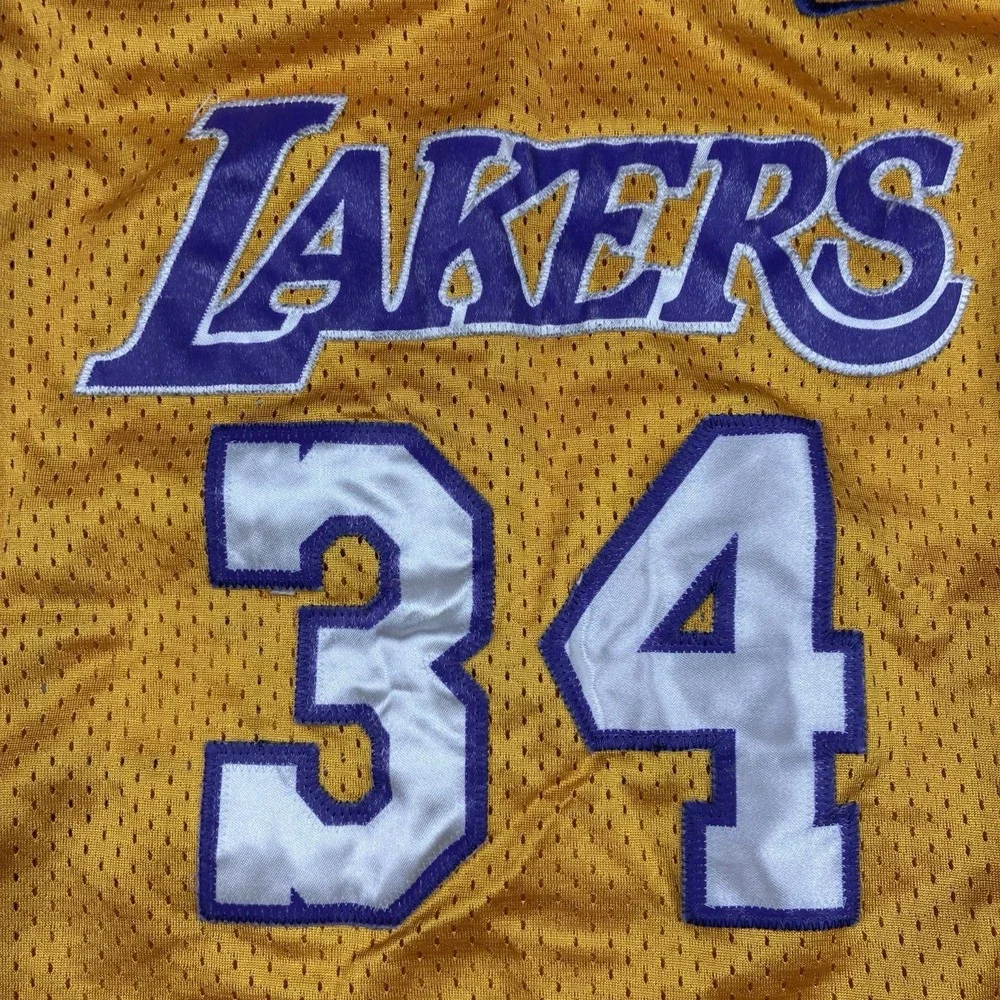Vintage Nike Shaquille O'Neal LA Lakers‎ Swingman Jersey Youth L Y2K NBA